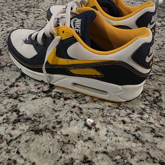 Nike Mens Air MAX 90' Yellow and blue Sneakers - Picture 1 of 8